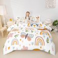 thumbnail image 2 of Manfei Cartoon Rainbow Full Size Comforter Sets, Butterfly Leaf Bedding Sets, 2 of 7