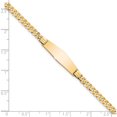 thumbnail image 3 of 14K Yellow Gold Soft Diamond Shape Curb Link Id Bracelet (7 X 7.5) Made In United States lid61c-7, 3 of 5