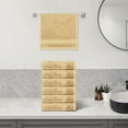 thumbnail image 2 of Dewall Maisons Classic Beige 6-Piece Washcloth Set - Plush Towels - 100% Cotton, 12" x 12" Size - Luxuriously Soft Cloths For Body, Face, Hands - Perfect For Enhancing Your Bathroom Experience, 2 of 10