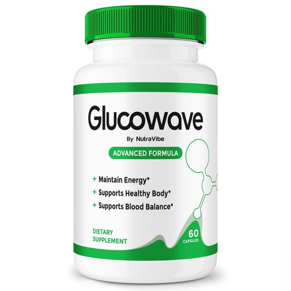 GlucoWave Capsules - Official GlucoWave Pills to Maintain Overall Health, All Natural Blood Formula For Healthy and Stable Levels, Gluco Wave Review (60 Capsules)