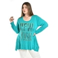 thumbnail image 1 of Blusa New York de manga larga Roman Fashion /Tallas Extras, 169 (Menta) verde claro 38, 1 of 5