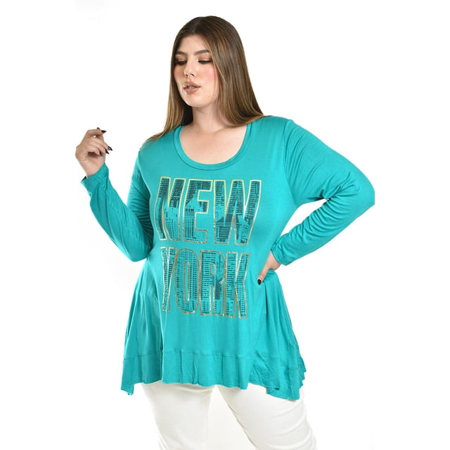 Blusa New York de manga larga Roman Fashion /Tallas Extras, 169 (Menta) verde claro 40