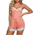 thumbnail image 2 of Ashirexll Pajamas for Women Set, Two Piece Sets for Women, Homewear Sleeveless Top and Short Pants 2 Piece Pajama Set, 2 of 7