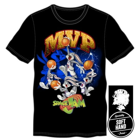 Space Jam Bugs Bunny Most Valuable Player Shirt, Action Poses and Lightning, MVP Letter Black