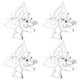 thumbnail image 1 of 4 piezas de hebillas para servilletas de árbol de Navidad para decoración de mesa de cena con aro circular, 1 of 7