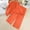 Orange, variant on Swuxness Girls 2-Piece Outfits Suits Long Sleeve Dress Shirts with Pants Lapel Fashion Casual Wear