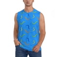 thumbnail image 2 of Goofa Colorful Snake Printed Men's Sleeveless T-Shirt - Athletic Gym Workout Tank Top for Men - Moisture-Wicking, UPF 30+ Quick-Dry Muscle Tee-Medium, 2 of 8