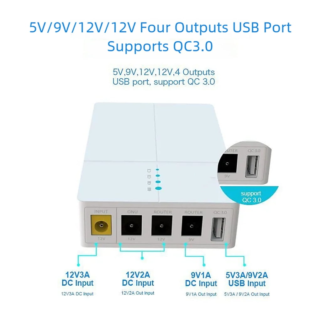 Universals Battery Backup Uninterruptible Power Supply for WiFi Routers and ONU Devices 13500mAh and 12 Hour Running