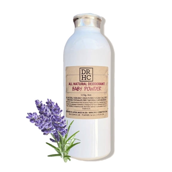 DR.HC All-Natural Deodorant Baby Powder (115g, 4oz.) SHIP TO: USA