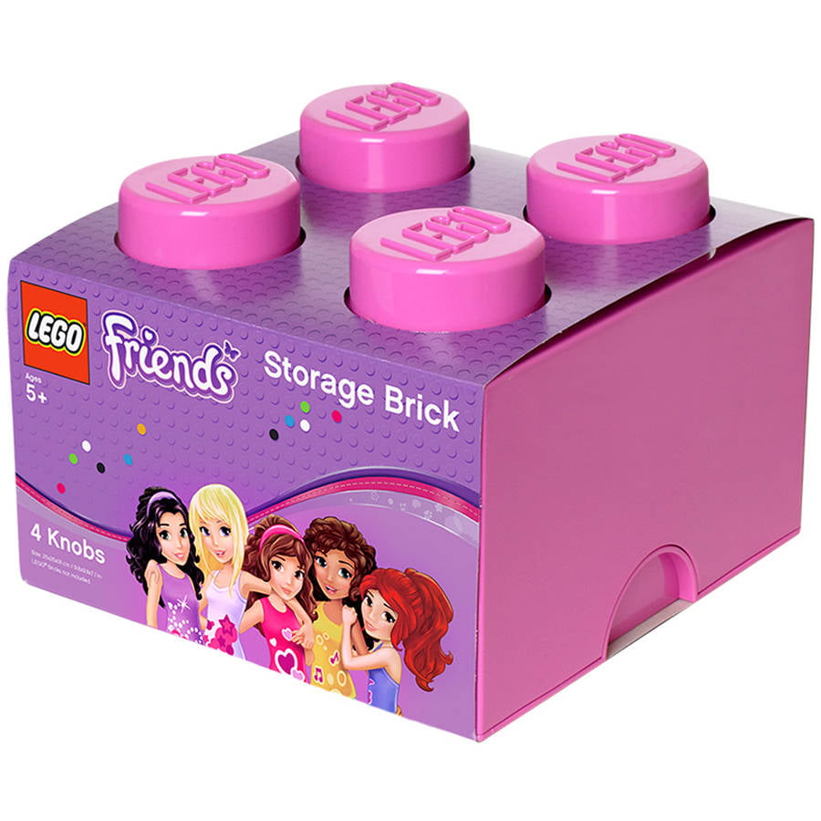 Matematisk uregelmæssig Ovenstående LEGO FRIENDS Storage Brick 4, Bright Purple/ Medium Pink - Walmart.com