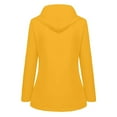thumbnail image 2 of KBODIU Women's Raincoats Windbreaker Rain Jacket Waterproof Lightweight Outdoor Hooded Trench Coats Plus Size Waterproof Rain Jacket for Hiking Travel and Running Yellow M, 2 of 4