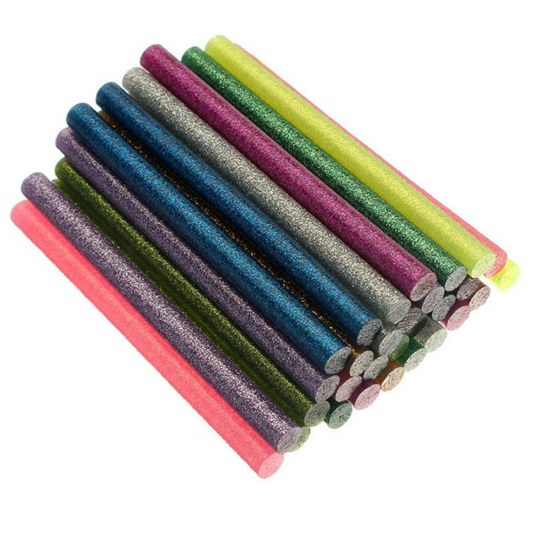30Pcs Hot Glue Sticks Glitter Glue Sticks Colored Hot Melt Glue Repair  7×100mm 