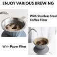 thumbnail image 3 of Buydeem Portable Pour Over Coffee Maker, BPA Free Food Grade Silicone Coffee Dripper Set with Stainless Steel Dual Mesh Filter, Perfect for Home, Travel, Outdoor 12 oz, 3 of 6
