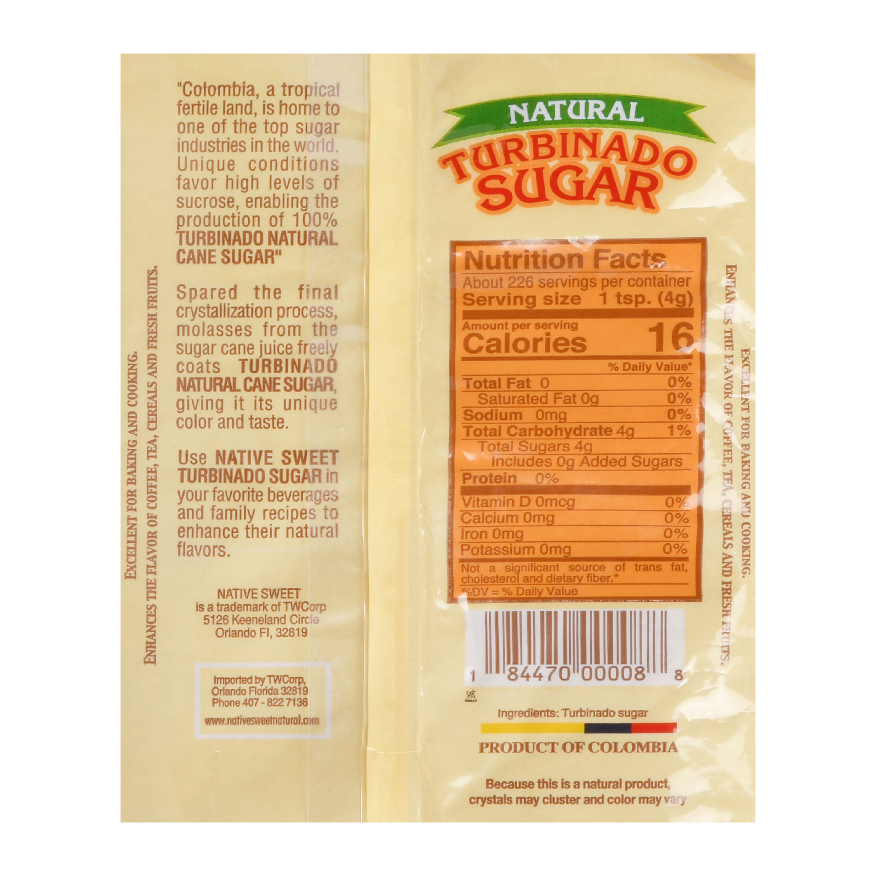 Conchita Foods Native Sweet Turbinado Sugar, 2 Lbs