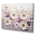 thumbnail image 2 of Designart "Beige-Purple Decorative Violets I" Violets Canvas Wall Art, 2 of 7