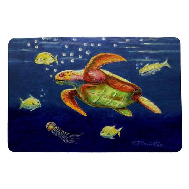 Betsy Drake DM1168 18 x 26 in. Dicks Sea Turtle Door Mat