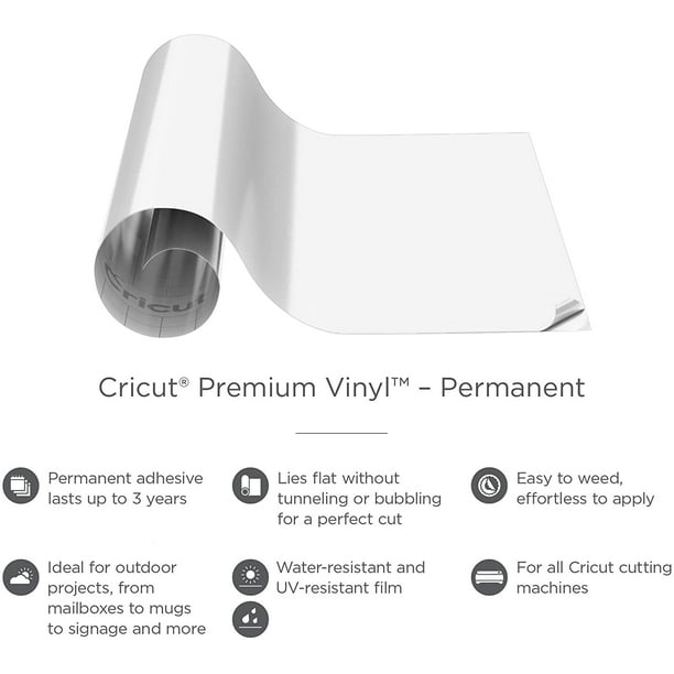 Cricut Premium Permanent Glossy Vinyl (15 ft)  Cricut vinyl, Permanent  vinyl, Mailbox decor