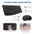 thumbnail image 2 of Combo de teclado y ratón inalámbricos EDJO de tamaño completo, negro, 2 of 7