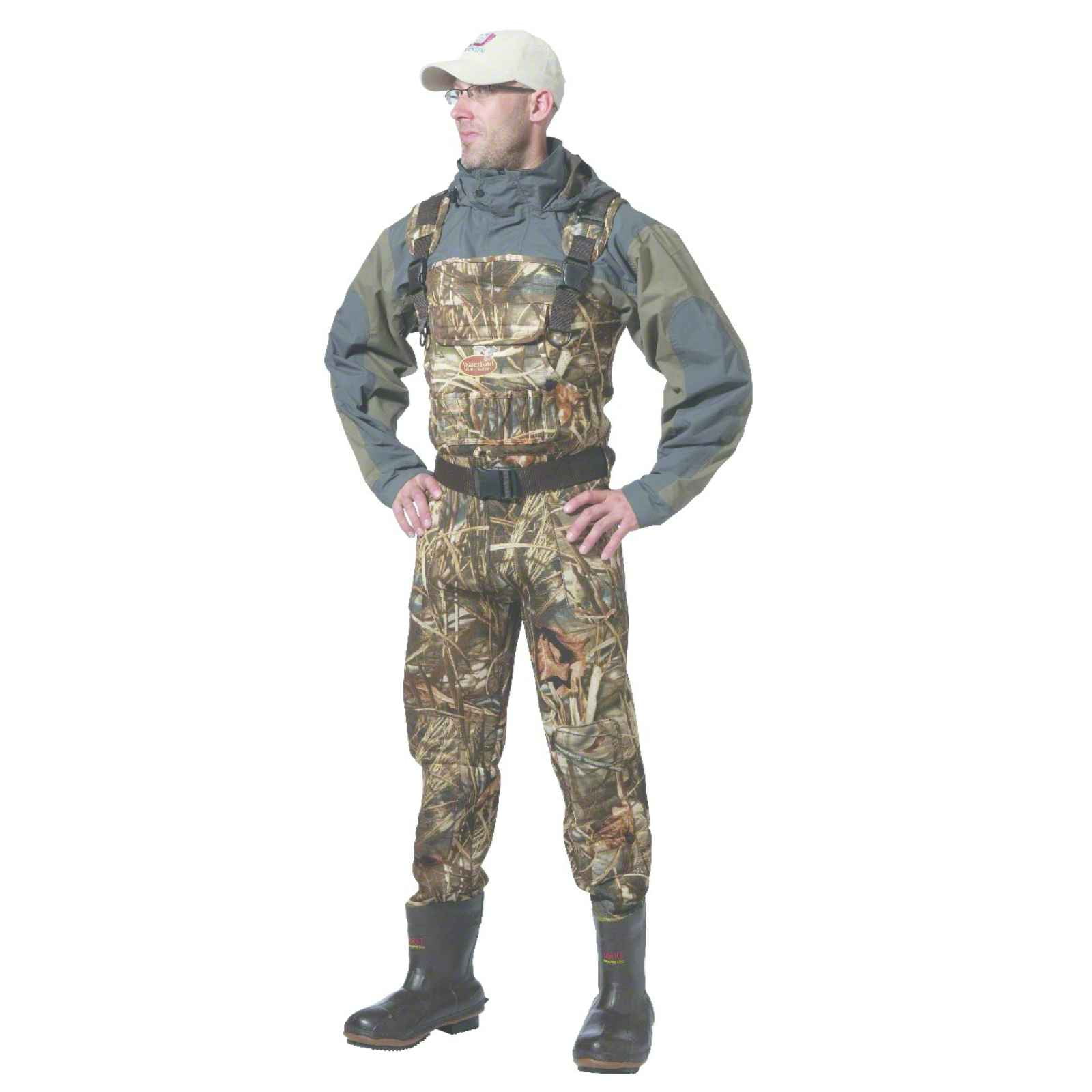 New Men 5mm MAX-5 Camo Fishing/Hunting Neoprene Wader Lug Boots Size 10 Stout 