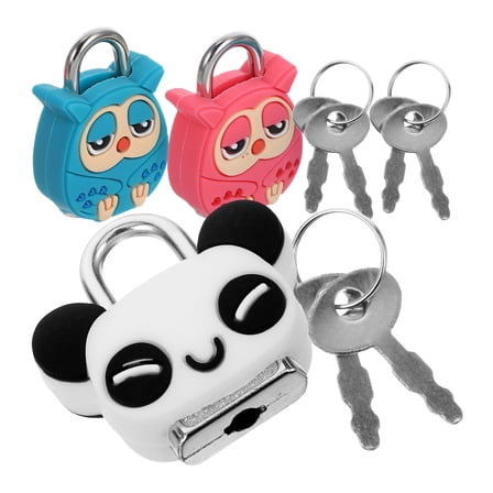 RENACLIPY 3-Pack Metal Luggage Locks with Assorted Colors, TSA Approved Travel and Home Security Locks