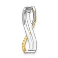 thumbnail image 3 of 14K Two-tone Gold Diamond Fancy Chain Slide Pendant (0.207Cttw), 3 of 7