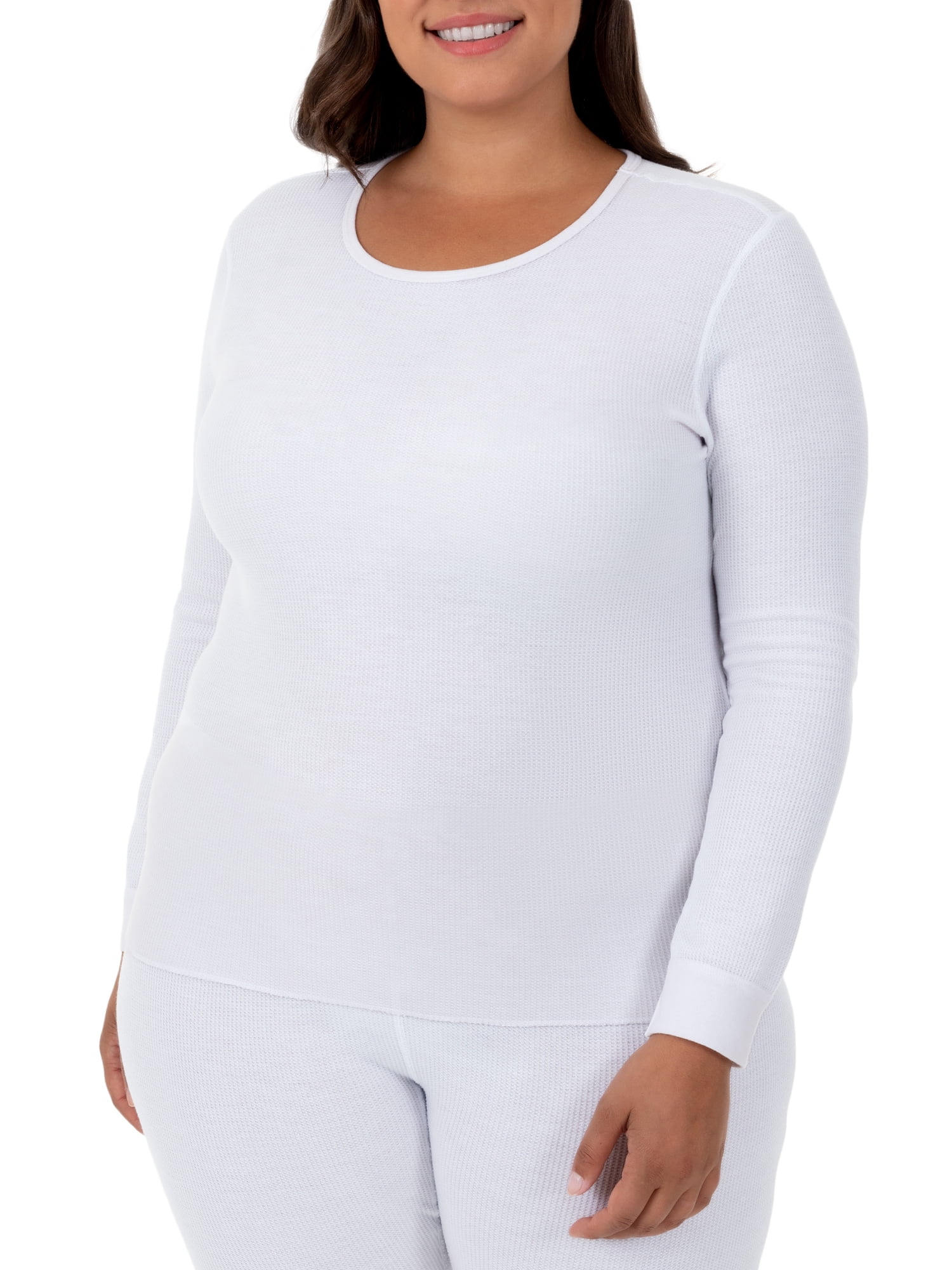web Brudgom ensom Fit for Me by Fruit of the Loom Women's Plus Size Waffle Thermal Underwear  Crew Top - Walmart.com