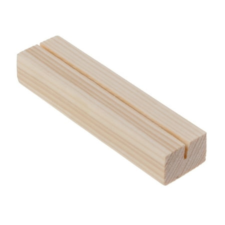 

Simple Wood Place Card Holders Rectangle Table Number Stands for Wedding Desk