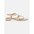 thumbnail image 2 of Time and Tru Women's Raffia Circle Thong Sandals, 2 of 6