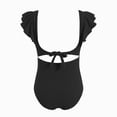 thumbnail image 7 of TOWED22 Women's One Piece Swimsuit Maternity Wrapped Front Ruched Pregnancy Bathing Suit Back Hook Cutout(Z01-Black,XL), 7 of 7