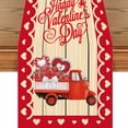thumbnail image 5 of Buffalo Plaid Love Hearts Valentine's Day Table Runner, Seasonal Kitchen Dining Table Decoration for Indoor Home Party 13x71 Inch, 5 of 8