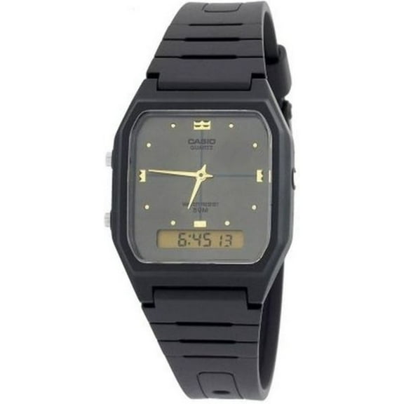 Casio Analog-digital Combination Black Band Unisex Watch AW-48HE-8AVDF