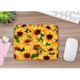 thumbnail image 5 of Sunflowers Mouse Pad Leaves Plants Flowers Spring Blossom 9.5x7.9 Inch Mousepads Non-Slip Rubber Base Mouse Mat for Computer Wireless Mouse, 5 of 5