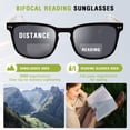 thumbnail image 2 of Gafas de Sol Bifocales para Lectura DEHOTRE UV400 Negras +2.25, 2 of 6