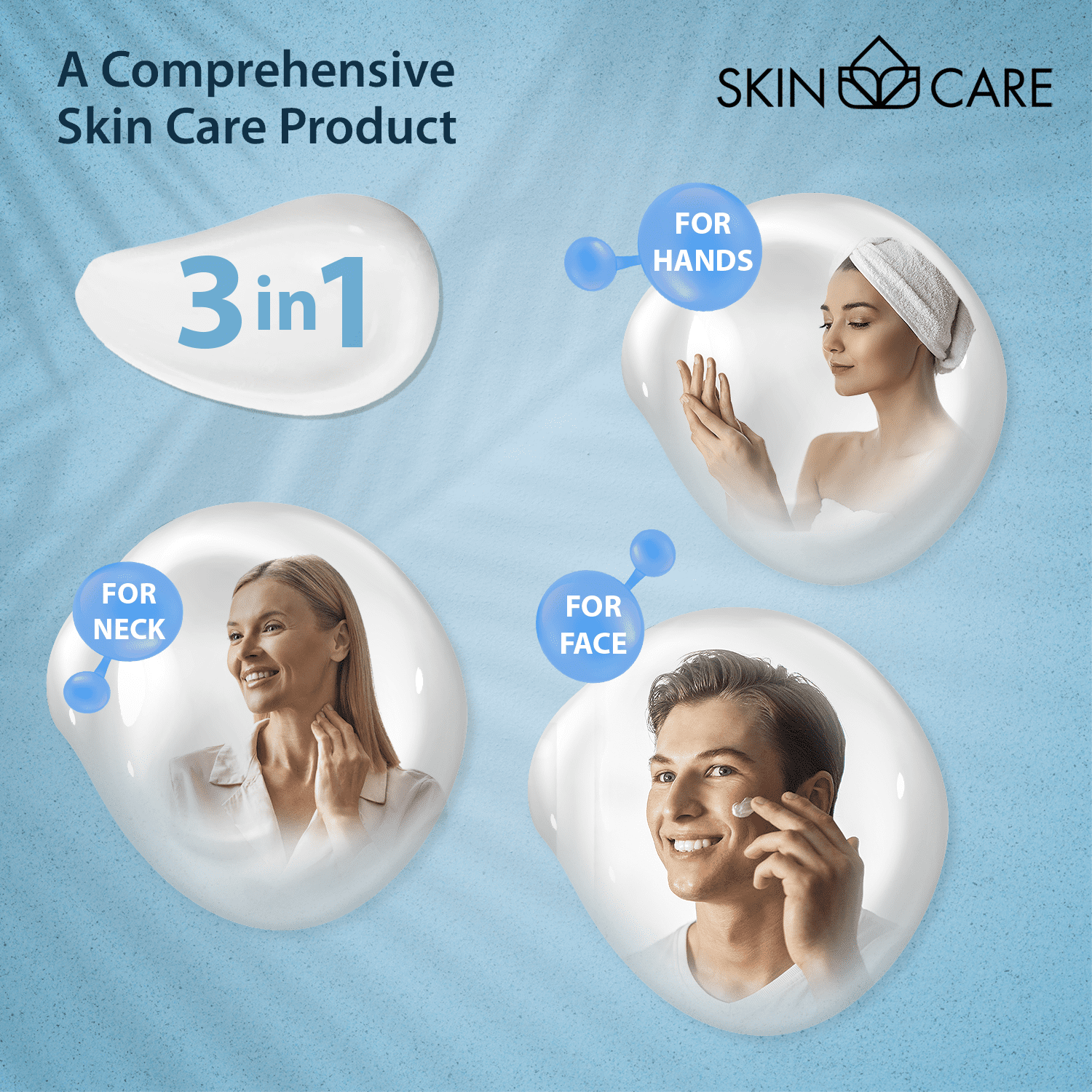 Skin Care Moisturizing Cream with Hyaluronic Acid for Face, Neck & Hands- 16.9 fl. oz.