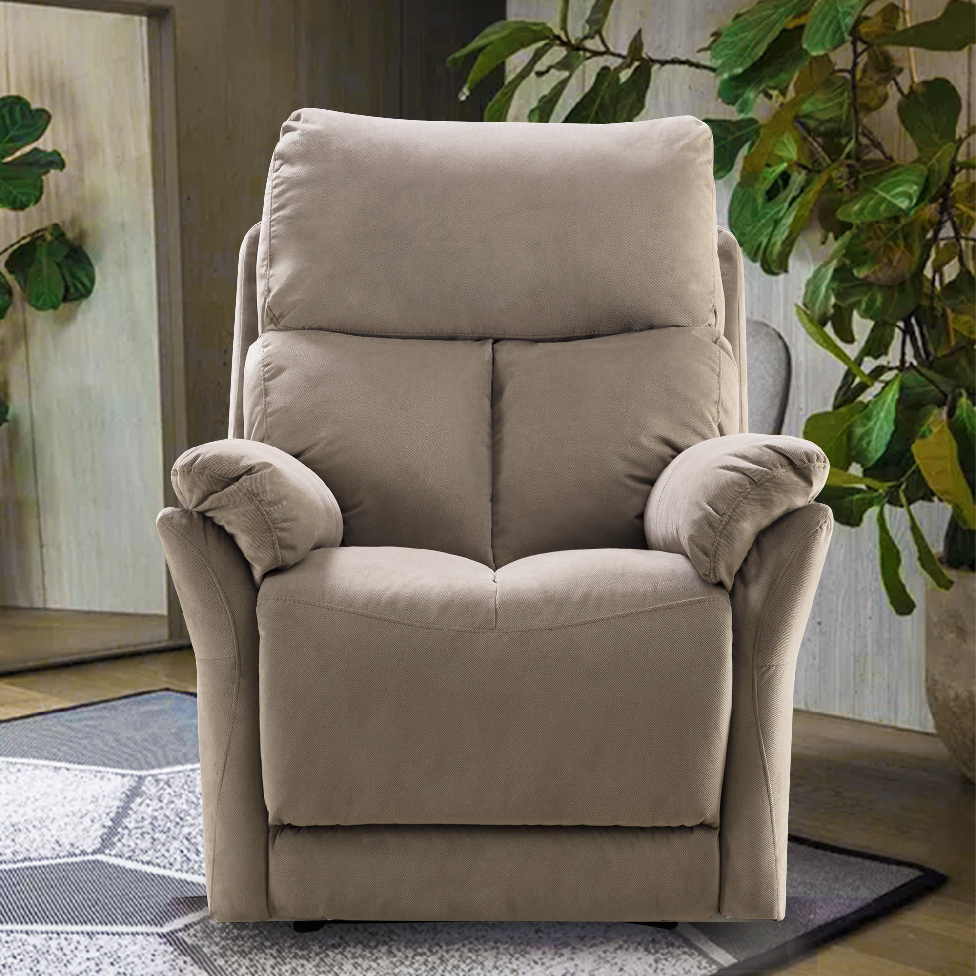Rocker Recliner, Elderly Sofa Seat, Fabric Recliner Chair