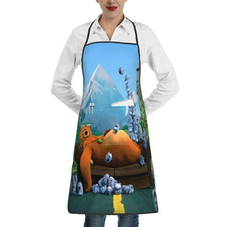 

Grizzy and the Lemmings Apron for Women and Men with Pockets Adjustable Waterproof Chef Aprons for Kitchen Gardening Cooking BBQ or Baking