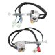 thumbnail image 1 of 2pcs 22mm Motorcycle Drum Brake Handlebar Switch Left Right Aluminum Alloy Silver Replacement for JH70 JH90, 1 of 4
