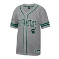 thumbnail image 2 of Men's Colosseum Gray Michigan State Spartans Free Spirited Baseball Jersey, 2 of 3