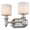 thumbnail image 1 of Golden Lighting 2116-BA2 PW-OP Beckford Bathroom Light, Pewter, 1 of 3