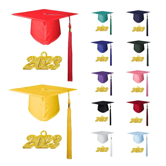 Adult Graduation Cap with 2023 Tassel for High School and Bachelor Master