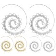 thumbnail image 3 of Koszal Femmes Spirale Cercle Rond Engrenage Coeur Boucles d'Oreilles Piercing Déclaration Bijoux Cadeau, 3 of 6