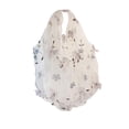 thumbnail image 3 of Bordado Bolso de flores Bolso creativo Reutilizable Bolsa de supermercado para viajes de supermercado Gris, 3 of 8