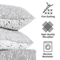 thumbnail image 5 of Southshore Fine Living, Inc. Grey Pillow Covers, Quilted Pillow Shams 18"x18", Botanical Leaves Grey, 5 of 6