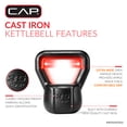 thumbnail image 3 of CAP Barbell Cast Iron Kettlebell, Home Gym Strength Training Weight, 25 LB, 3 of 8