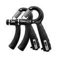 thumbnail image 1 of Renforcement de la Prise en Main, Lot de 2, Résistance Réglable 11–132 lb (5–60 kg), Entraîneur d'Avant-bras, Exerciseur de Main Compact pour Réadaptation à la Maison Ou au Bureau, Noir Minuit, 1 of 10