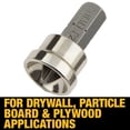 thumbnail image 4 of Fijador de tornillos para paneles de yeso DEWALT DW2014C4 con broca de ajuste de profundidad (paquete de 4), 4 of 7