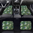 thumbnail image 2 of Xoenoiee 4 Pieces Car Mats Premium Floor Mat for Car SUV and Trucks, Peacock Feather Pattern, All Weather Protection, Universal Fit Auto Carpet Floor Liners, 2 of 6