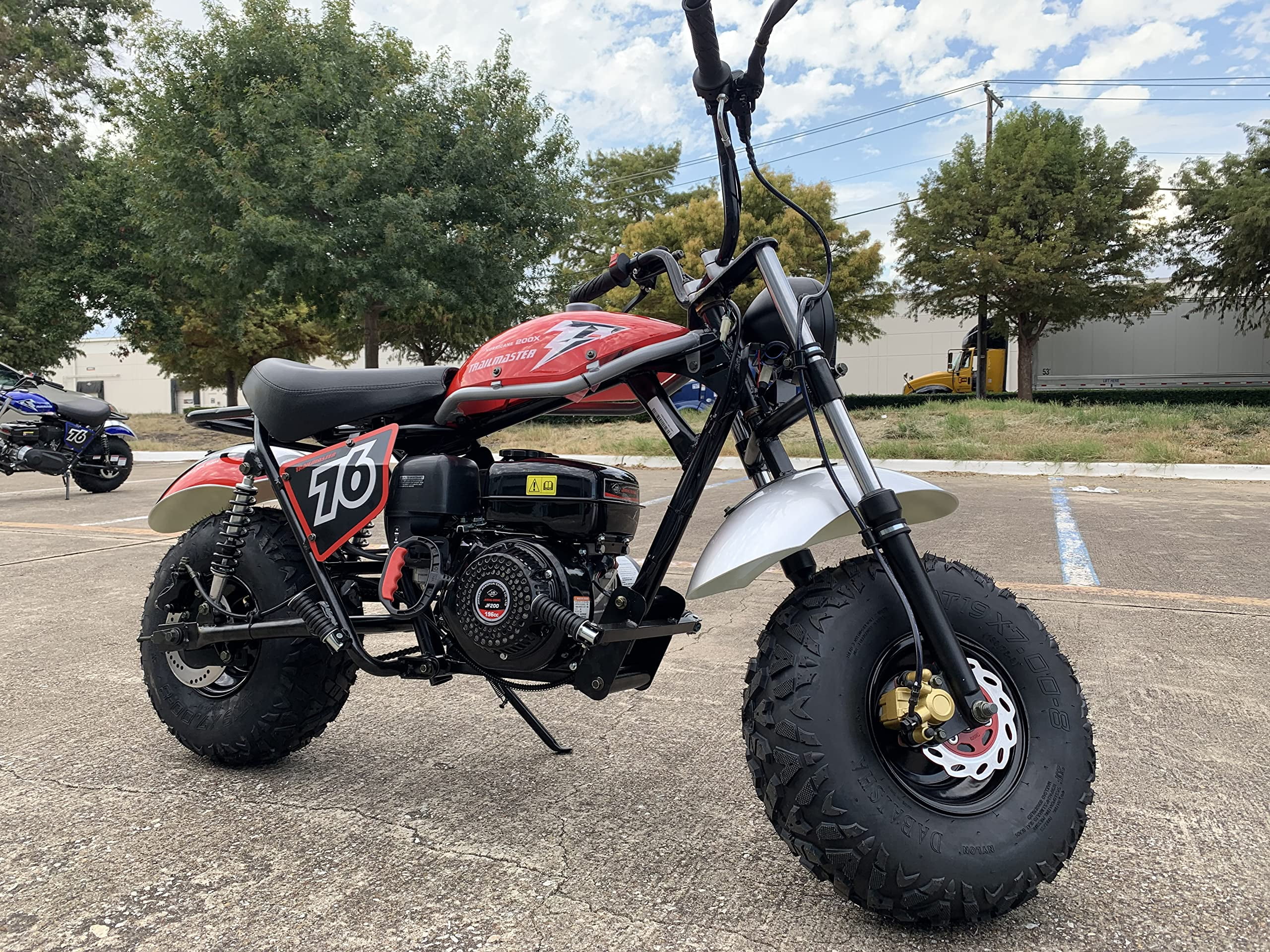 Trailmaster Mini Bike mb 200X Hurricane All New with Front and Rear Brakes, 196cc (Red)
