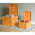 thumbnail image 3 of Square Decorative Wooden Chest Trunk, 3 of 10