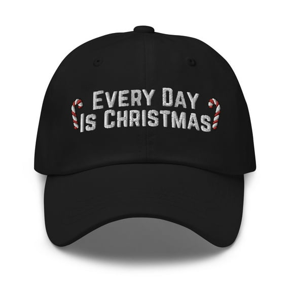Everyday is Christmas Embroidered Dad Hat (Black)